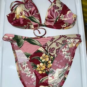 Floral Print Lucky Brand Bikini Set